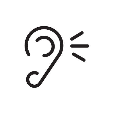ear vector icon designのイラスト素材