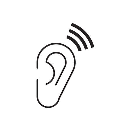 ear vector icon designのイラスト素材