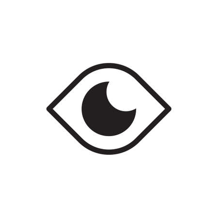 minimal eye vector icon logo designのイラスト素材
