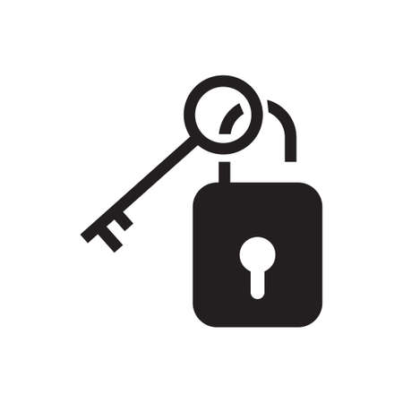 key and lock vector icon logo designのイラスト素材
