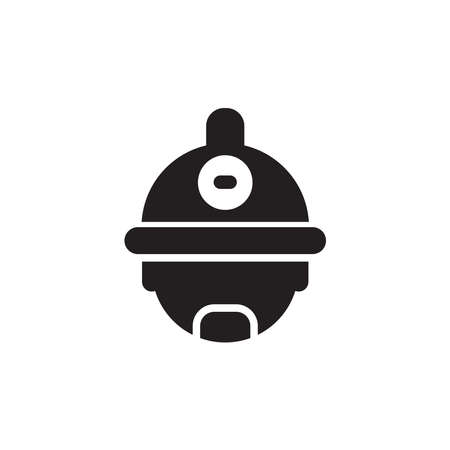 firefighter vector icon logo designのイラスト素材