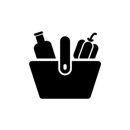 basket food vector icon logo designのイラスト素材