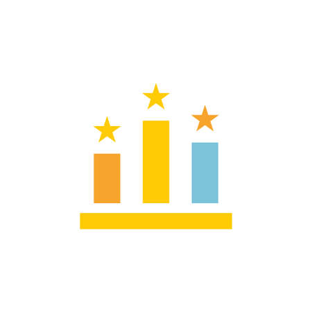 ranking vector icon logo designのイラスト素材