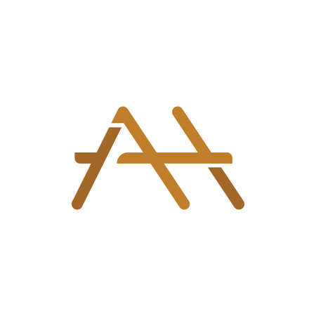 ah initial letter vector logo iconのイラスト素材