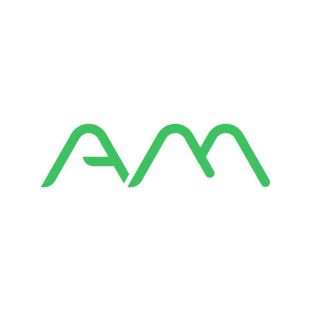 am initial letter vector logo iconのイラスト素材