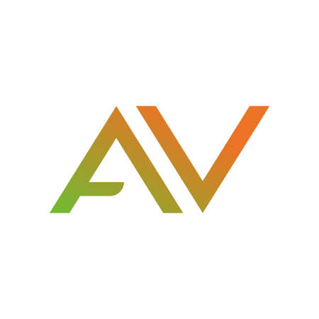 av initial letter vector logo iconのイラスト素材