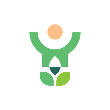 eco volunteer vector icon design templateのイラスト素材
