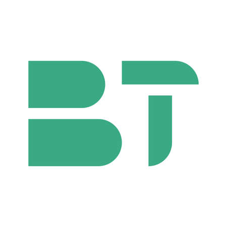 bt initial letter vector logo iconのイラスト素材