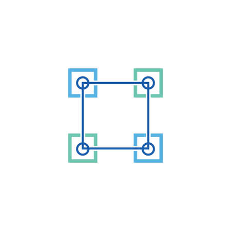 blockchain vector icon design templateのイラスト素材