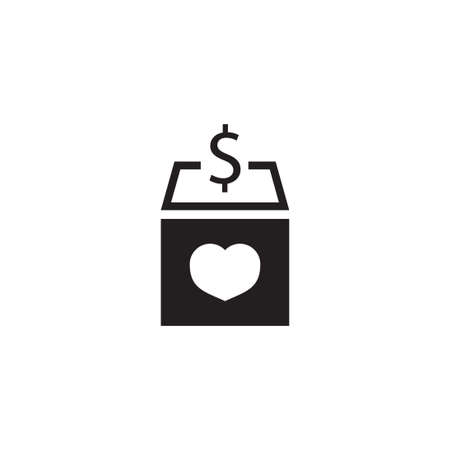 charity donation vector icon design templateのイラスト素材