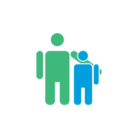 fatherhood vector icon design templateのイラスト素材