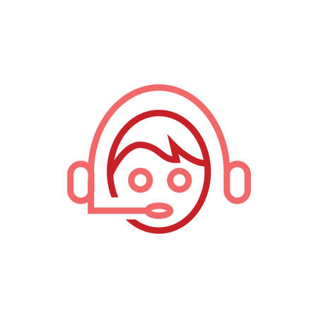 call center vector icon design templateのイラスト素材