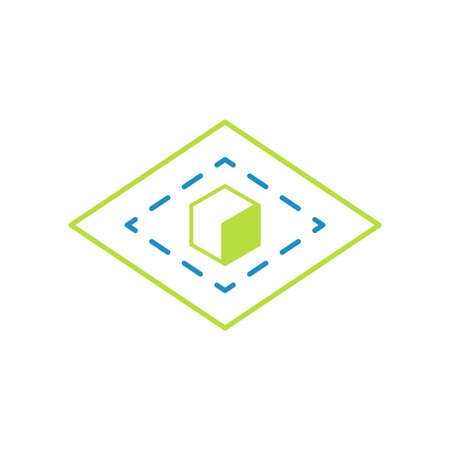 augmented reality vector icon design templateのイラスト素材