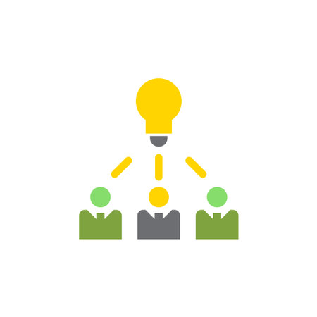 collaboration idea vector icon design template