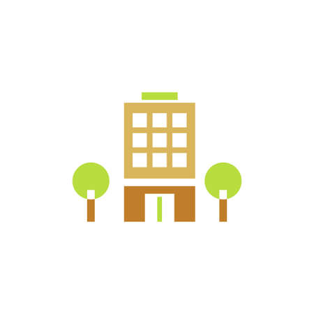 office building vector icon design templateのイラスト素材
