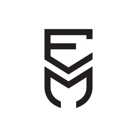 em initial letter vector logo iconのイラスト素材