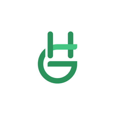 gh initial letter vector logo iconのイラスト素材