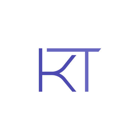 kt initial letter vector logo iconのイラスト素材