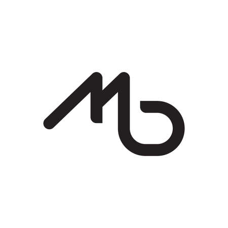mb initial letter vector logo iconのイラスト素材