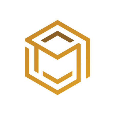 m initial letter vector logo iconのイラスト素材