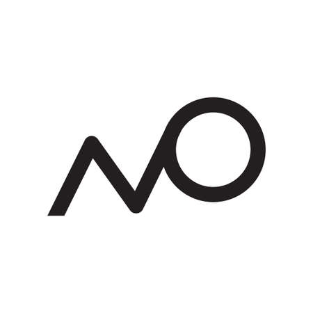 no initial letter vector logo iconのイラスト素材