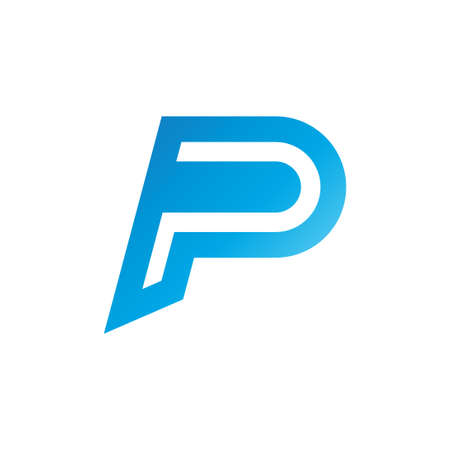 p initial letter vector logo iconのイラスト素材