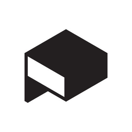 p initial letter vector logo iconのイラスト素材