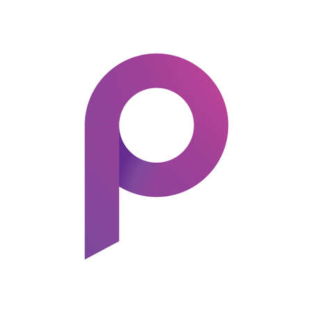 p initial letter vector iconのイラスト素材