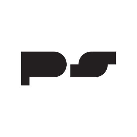ps initial letter vector iconのイラスト素材
