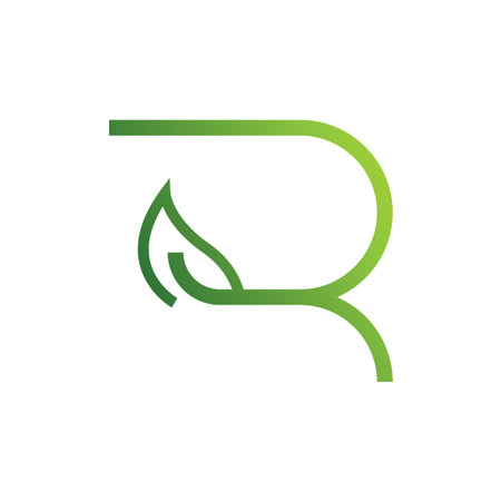 r initial letter vector  iconのイラスト素材