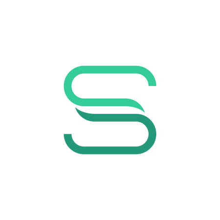 s initial letter vector logo iconのイラスト素材