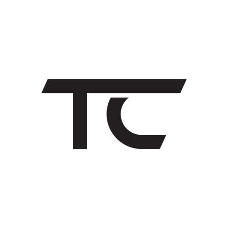 tc initial letter vector logo iconのイラスト素材
