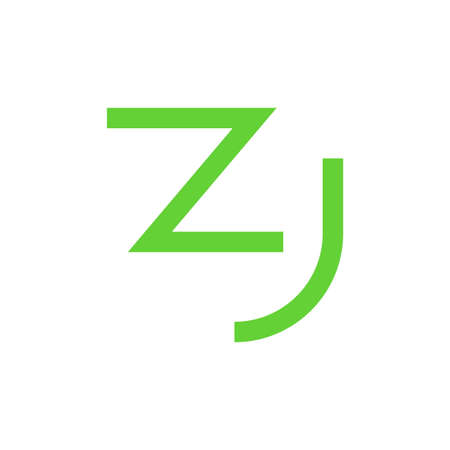 zj initial letter vector logo iconのイラスト素材