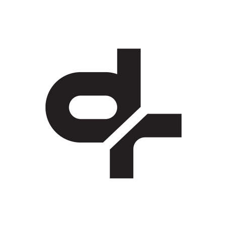 dr initial letter vector logo iconのイラスト素材