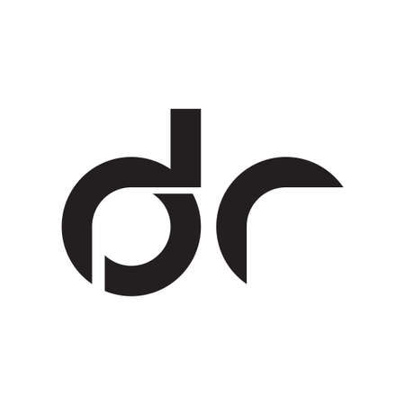 dr initial letter vector logo iconのイラスト素材