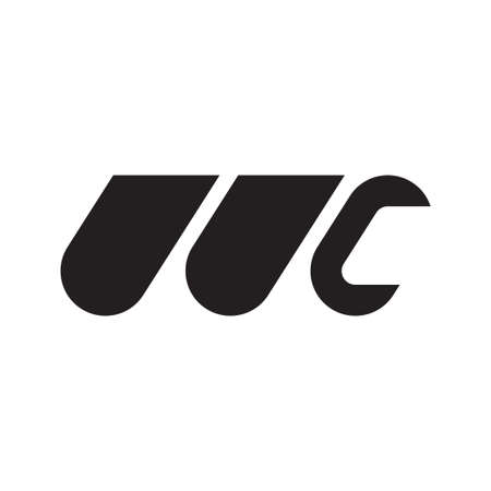 wc initial letter vector logo iconのイラスト素材