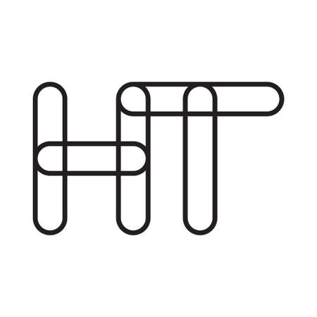 ht initial letter vector logo iconのイラスト素材