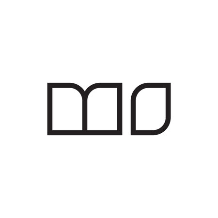 MO initial letter logo template vector icon designのイラスト素材