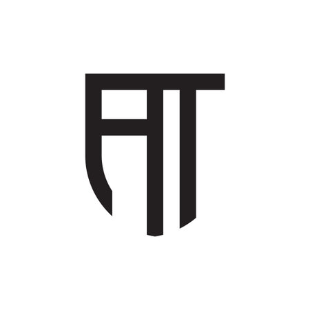 at initial letter vector logo iconのイラスト素材