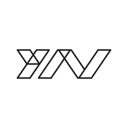 yn initial letter vector logo iconのイラスト素材