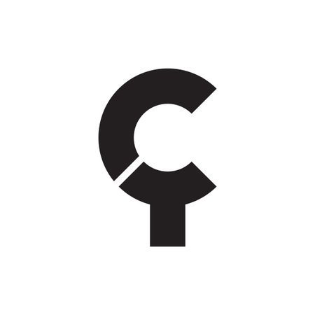 ct initial letter vector logo iconのイラスト素材