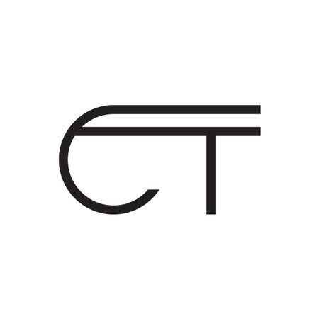 ct initial letter vector logo iconのイラスト素材