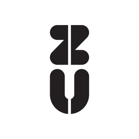 zu initial letter vector logo iconのイラスト素材