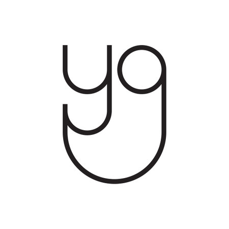 yg initial letter vector logo iconのイラスト素材