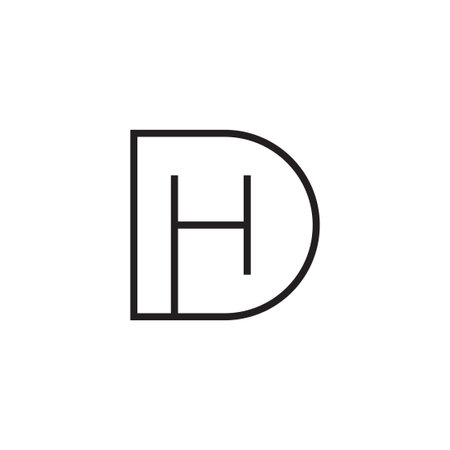 dh initial letter vector  iconのイラスト素材