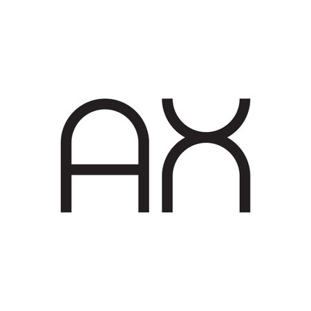 ax initial letter vector  iconのイラスト素材
