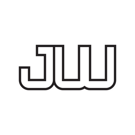 jw initial letter vector logo iconのイラスト素材