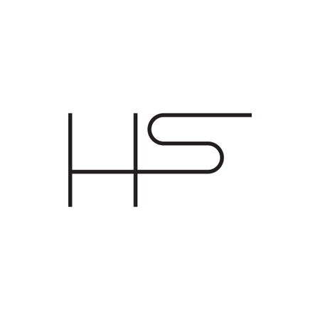 hs initial letter vector logo iconのイラスト素材