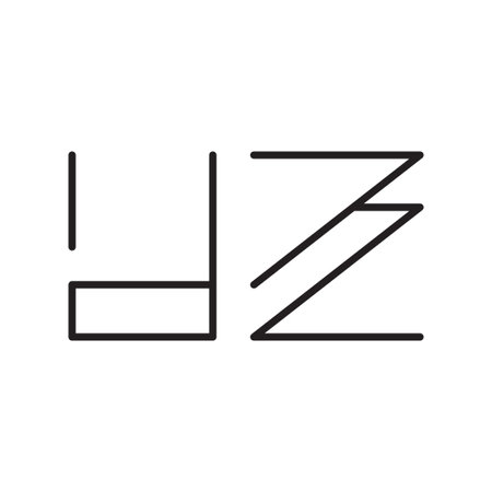 uz initial letter vector logo iconのイラスト素材