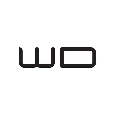 wd initial letter vector logo iconのイラスト素材